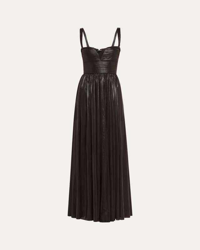 Yvonna Metallic Sleeveless Dress
